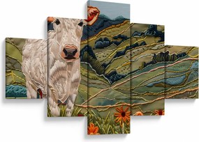 Obraz - Imitacja dzianego motywu (125x70 cm)