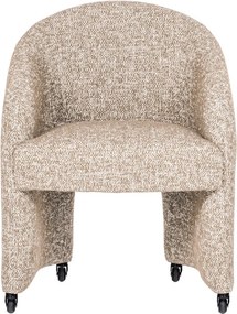 Beżowe tapicerowane krzesło biurowe Cordo – WOOOD