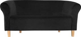 Sofa Milo tkanina Welur : Kolor nogi - Drewno, Kolor tkaniny - VELVET - MG19, Typ tkaniny - Velvet, Wysokość nogi - 15 cm