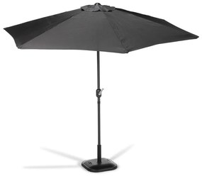 Czarny parasol ogrodowy bez podstawy Bonami Essentials Sun, ø 300 cm