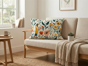 Bawełniana poszewka na poduszkę FLOVINA POLY 50x70 cm, kolorowa