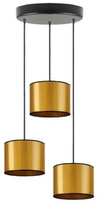Złota okrągła lampa wisząca potrójna - 4X EX453 B2-S91