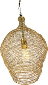 Orientalna lampa wisząca złota 30 cm - Nidum
