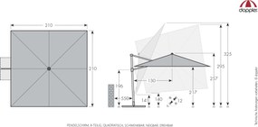 Doppler myZone 210 x 210 cm pomarańczowa