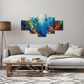 Obraz - Malowanie podwodnego świata (125x70 cm)