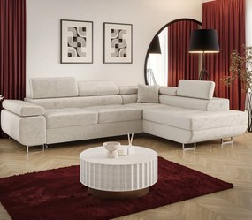 Kremowy nowoczesny narożnik rozkładany A5-W08