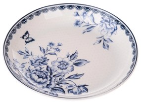 Porcelanowy talerz głęboki Blue Rose, 14,5  cm