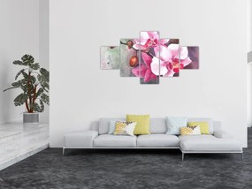Obraz - Orchidee, akwarela (125x70 cm)