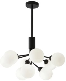 Czarno-biała lampa wisząca SULION Musa, wys. 102 cm