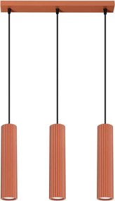 Potrójna lampa wisząca w kolorze ochra K0-E24