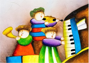 Obraz - Muzycy, malarstwo (70x50 cm)