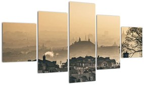 Obraz - Miasto pod mgłą (125x70 cm)