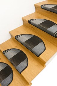 15 sztuk półokrągłych trepów na schody czarny + szary A6-N30