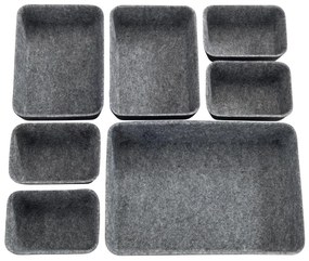 WENKO 64502100 - Organizer do szuflady FELT 28,5x20 cm szary