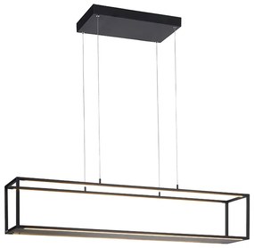 Designerska lampa wisząca czarna z wbudowanym LED z dotykowym ściemniaczem - JitskePrzemysłowy Oswietlenie wewnetrzne