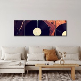 Obraz płyt gramofonowych (170x50 cm)