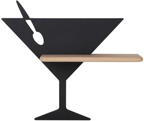 Czarny ścienny kinkiet z półką dla dzieci L0-Z45