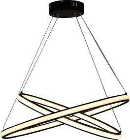 Lampa wisząca LED - szer. 60 x wys. 105 cm - Czarny matowy - AMASU