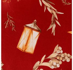 PrzytulneMieszkanie.pl PrzytulneMieszkanie.pl Pościel z mikrofibry ZŁOTE ŚWIĘTA czerwona Rozmiar pościeli: 70 x 90 cm | 140 x 200 cm