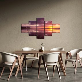 Obraz - Plaża o zachodzie słońca (125x70 cm)