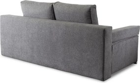 Sofa Rozkładana z Funkcją Spania RENO Dwuosobowa Szara Nowoczesna do Salonu