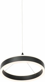Lampa wisząca czarna 30 cm z wbudowanym LED-em 3-stopniowym ściemniaczem - Lyani