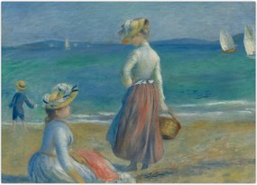 Obraz - Auguste Renoir, Figures on the Beach, reprodukcje (70x50 cm)