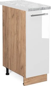 Szafka apteczna biały wysoki połysk 30x60x82 fame-line