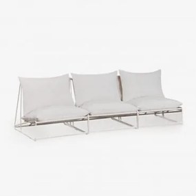 Modułowa Sofa Ogrodowa 3-częściowa Amaro Gardenia Biel - Sklum