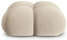 Beżowy aksamitny podnóżek Loretto – Cosmopolitan Design
