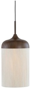 Ciemnobrązowa lampa wisząca z tekstylnym kloszem ø 27,5 cm Dania – Light & Living
