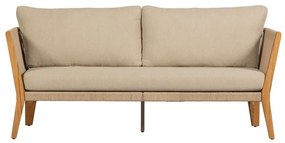Beżowo-naturalna sofa ogrodowa z litego drewna dębowego San Remo – Exotan