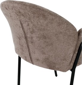 Brzoskwiniowe tapicerowane fotele jadalniane zestaw 2 szt. Aslin – MOME