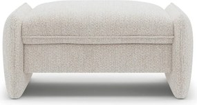 Kremowy podnóżek z tkaniny szenilowej Georgia – Micadoni