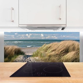 Dekor Szklany do Kuchni Wydmy nad Lazurowym Morzem