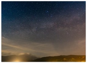 Obraz na szkle - nocne niebo (70x50 cm)