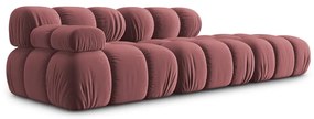 Różowa aksamitna sofa 282 cm Bellis – Micadoni Home