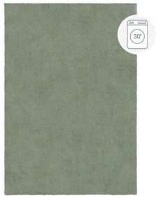 Zielony dywan z włókien z recyklingu odpowiedni do prania 120x170 cm Fluffy – Flair Rugs