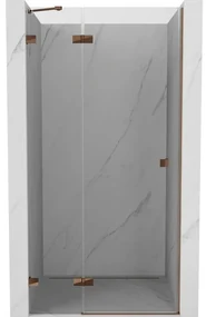 Mexen Lunar drzwi prysznicowe uchylne lewe 120 cm, transparent, różowe złoto - 834-120-000-60-00-L
