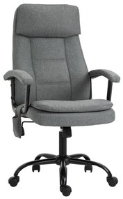 Vinsetto Fotel biurowy ergonomiczny z masażem obrotowy z regulacją wysokości szary | Aosom PL