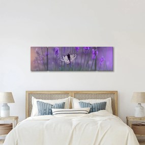 Obraz - Motyl w lawendach (170x50 cm)