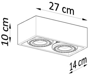 Naturalna lampa sufitowa 14x27 cm Urara – Nice Lamps