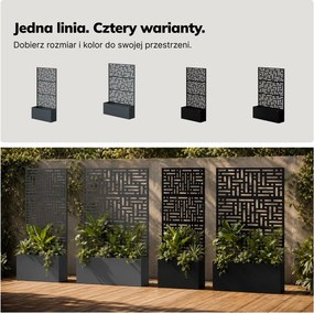 Pergola ogrodowa metalowa z donicą Rose 120 × 30 × 180 cm, kolor antracyt