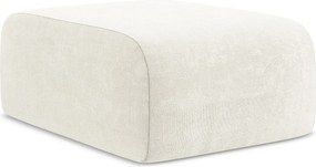 Pufa - z tkaniny szenilowej - biały - LANI