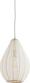 Beżowa lampa wisząca z tekstylnym kloszem ø 28 cm Itela – Light & Living