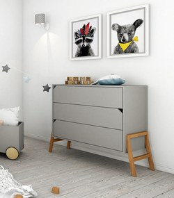 Komoda dziecięca z 3 szufladami Lotta Grey