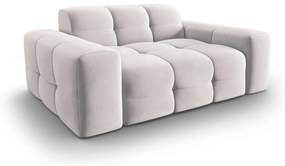 Jasnoszara aksamitna sofa 156 cm Kendal – Micadoni Home