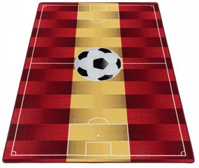 Dywan dziecięcy Play boisko czerwono-żółte 120 cm x 170 cm