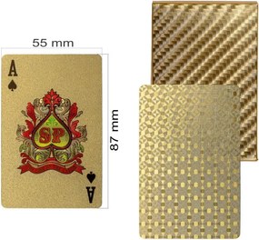Karty pokerowe plastikowe - złote