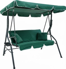 Huśtawka ogrodowa 3-osobowa Puerto MAS-4003A, zielona